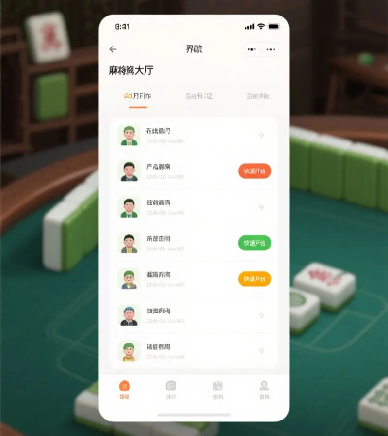 麻将游戏大厅界面